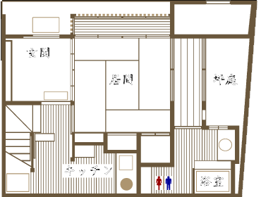 京町家　幸遊庵　間取り図